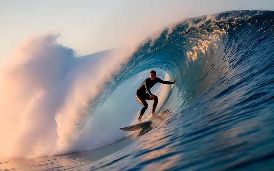 Surfista em onda